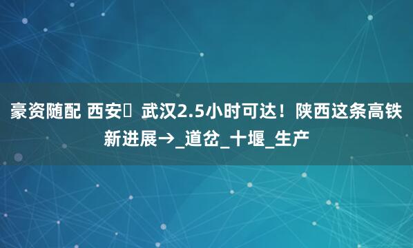 豪资随配 西安⇌武汉2.5小时可达！陕西这条高铁新进展→_道岔_十堰_生产