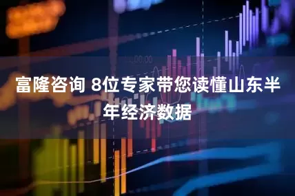 富隆咨询 8位专家带您读懂山东半年经济数据
