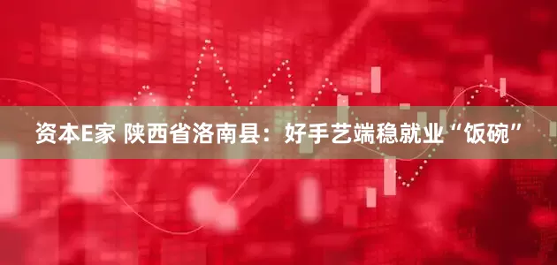 资本E家 陕西省洛南县：好手艺端稳就业“饭碗”
